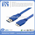 Blau / schwarz 3.0 Micro USB Kabel 3.0 für Samsung Note3, Galaxy S5 HDD 3ft, 5ft, 6ft, 10ft ..35cm, 1m, 2m, 3m, 5m ..